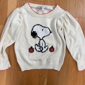 Janie and Jack Cream Sweater with Cartoon Design